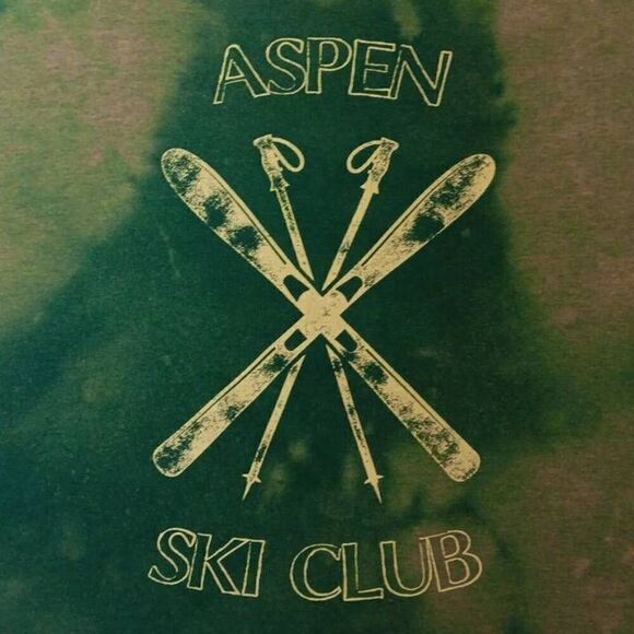 Aspen Ski Club Midriff Tshirt Women's Size Large  Color: Green  Brand: Colsie - Picture 1 of 7